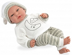 Пупс 40 см. в одежде, мягкое тело, с соской, плачет (Arias, Т13734)